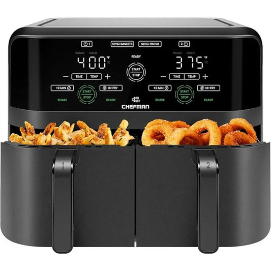 6 Quart Dual Basket Air Fryer - Digital Touchscreen