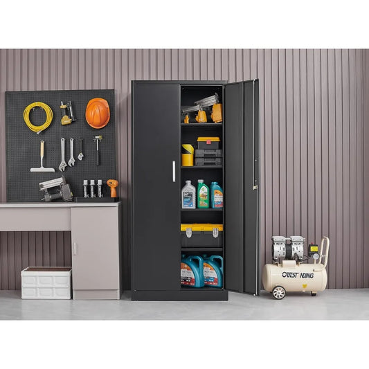 Metal Storage Cabinet with Adjustable Shelves