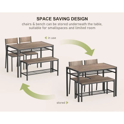4-Piece Dining Set for Small Spaces & Apartments