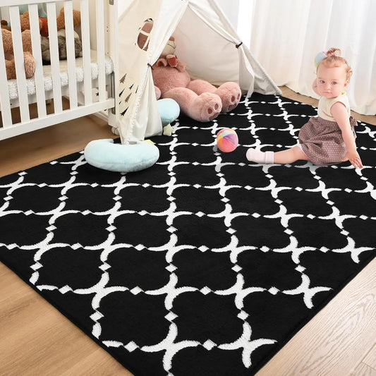 Large Shag Area Rug Memory Foam Indoor Carpet for Kids Room Decor