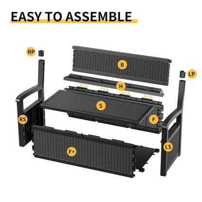 80 Gallon Waterproof Lockable Storage Bench