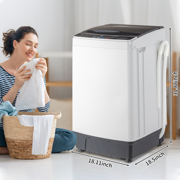 Portable Washer with LED Display, 10 Wash Cycles