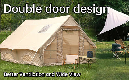 Large Inflatable Camping Tent with Hand Pump