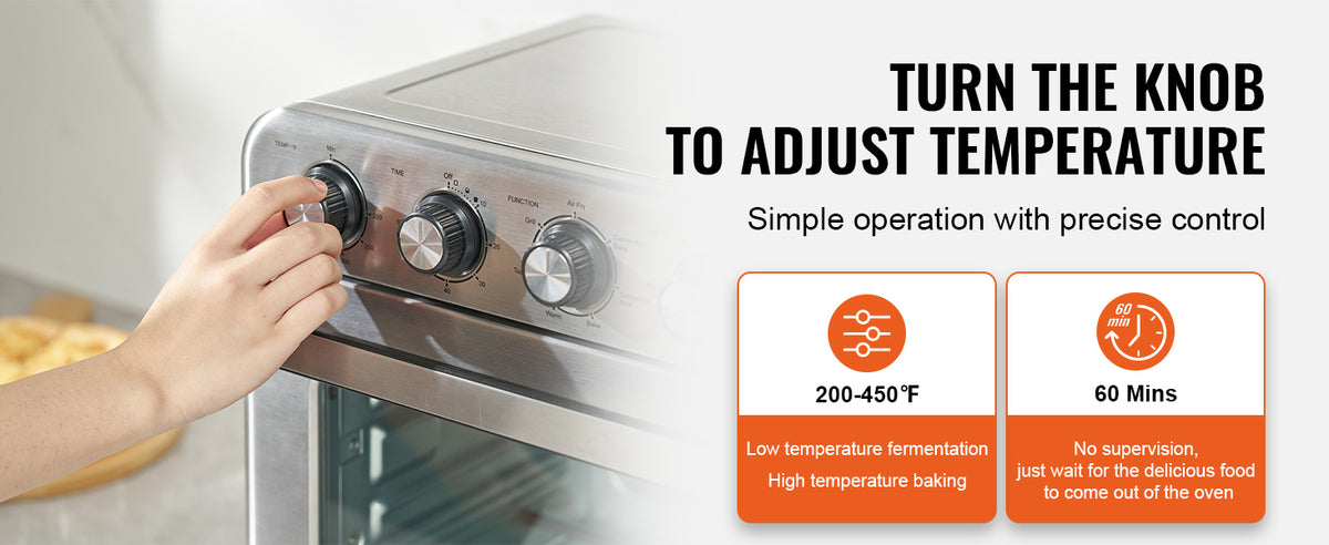 1700W Air Fryer Stainless Steel Toaster Oven