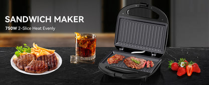 2-Slice Sandwich Toaster Grill