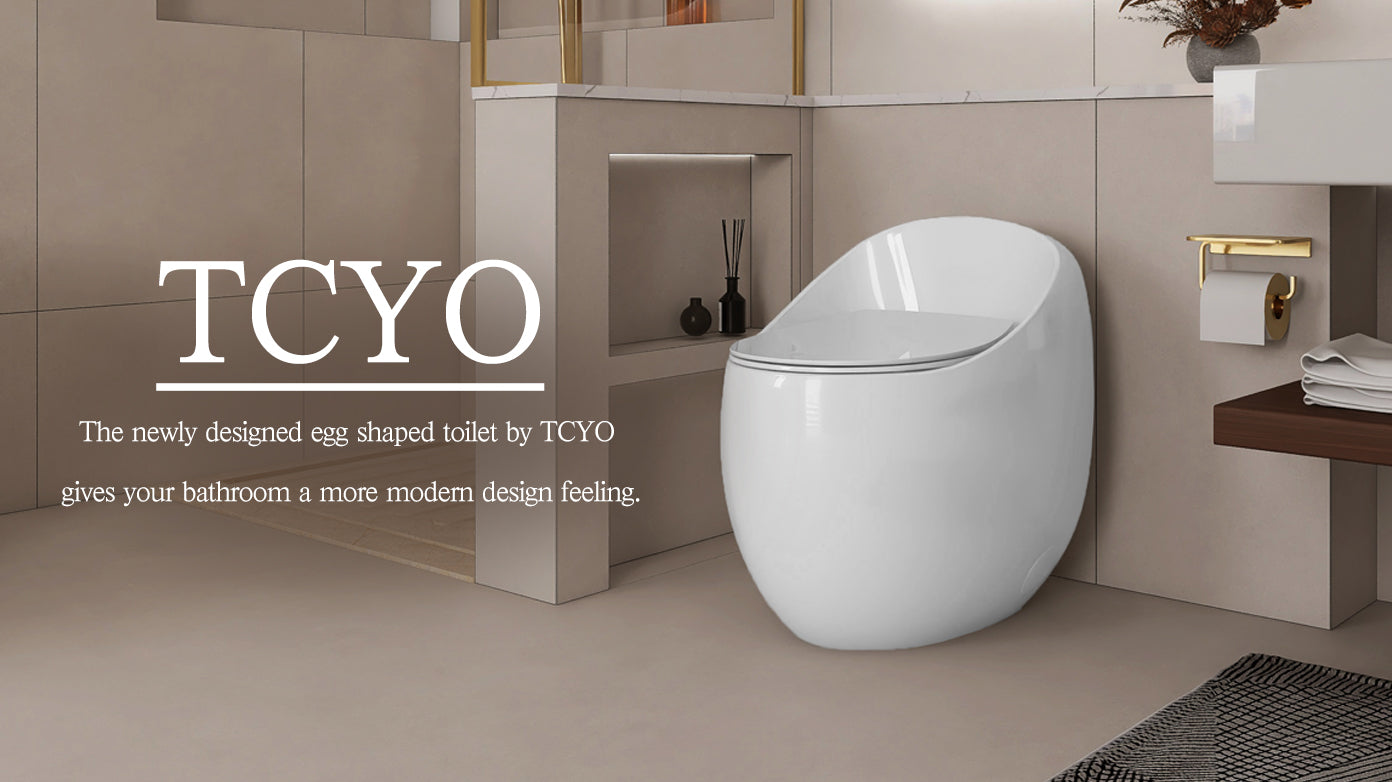 Single Flush Egg Shape Toilet 1.28 GPF
