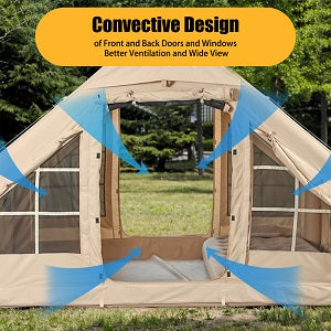 Large Inflatable Camping Tent with Hand Pump