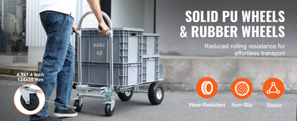 Aluminum Heavy Industrial Collapsible Dolly Cart