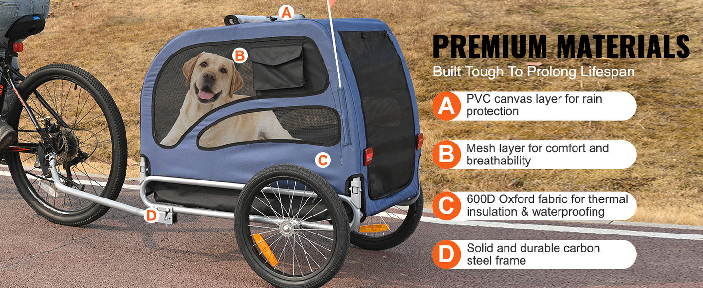 100lbs Pet Cart Bicycle Carrier Trailer