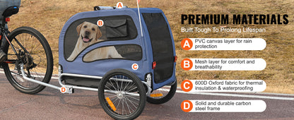 100lbs Pet Cart Bicycle Carrier Trailer
