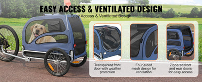 100lbs Pet Cart Bicycle Carrier Trailer