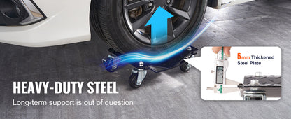 2/4PCS Wheel Trolley Dolly, 1500Lbs Weight Capacity